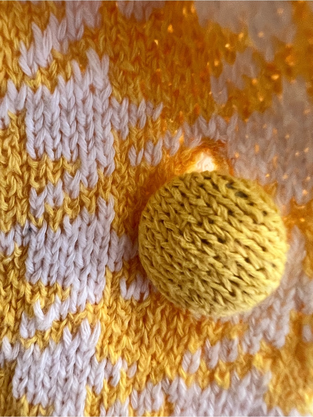 Zara Yellow & White Houndstooth Cropped Blazer - Picture 2 of 9
